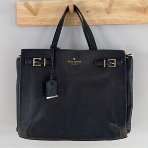Kate Spade Holden Street Lanie Black Leather Satchel Bag